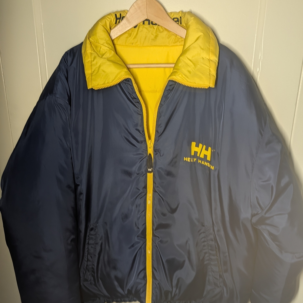 Helly Hansen Blue and Yellow Down/Feather Jacket